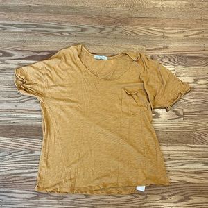 We The Free mustard yellow small tshirt